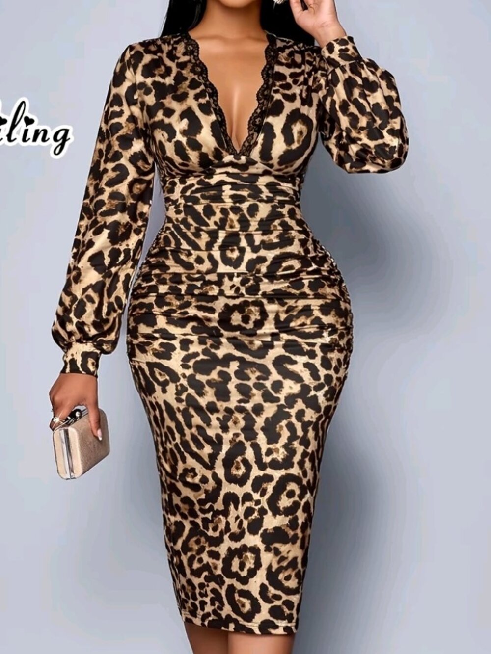 Elegant leopard dress size small